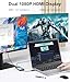 Weton USB 3.0 or USB C to HDMI Adapter for Dual Monitors,HDMI Splitter Extended Display Adapter for Windows Mac OS - Multi-Monitor Display 3 Separate Screen