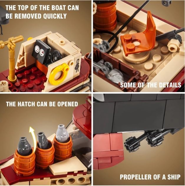 Miniatura 4 de General Jim's The Great Shark - Juego de bloques de construcción modulares para adolescentes y adultos