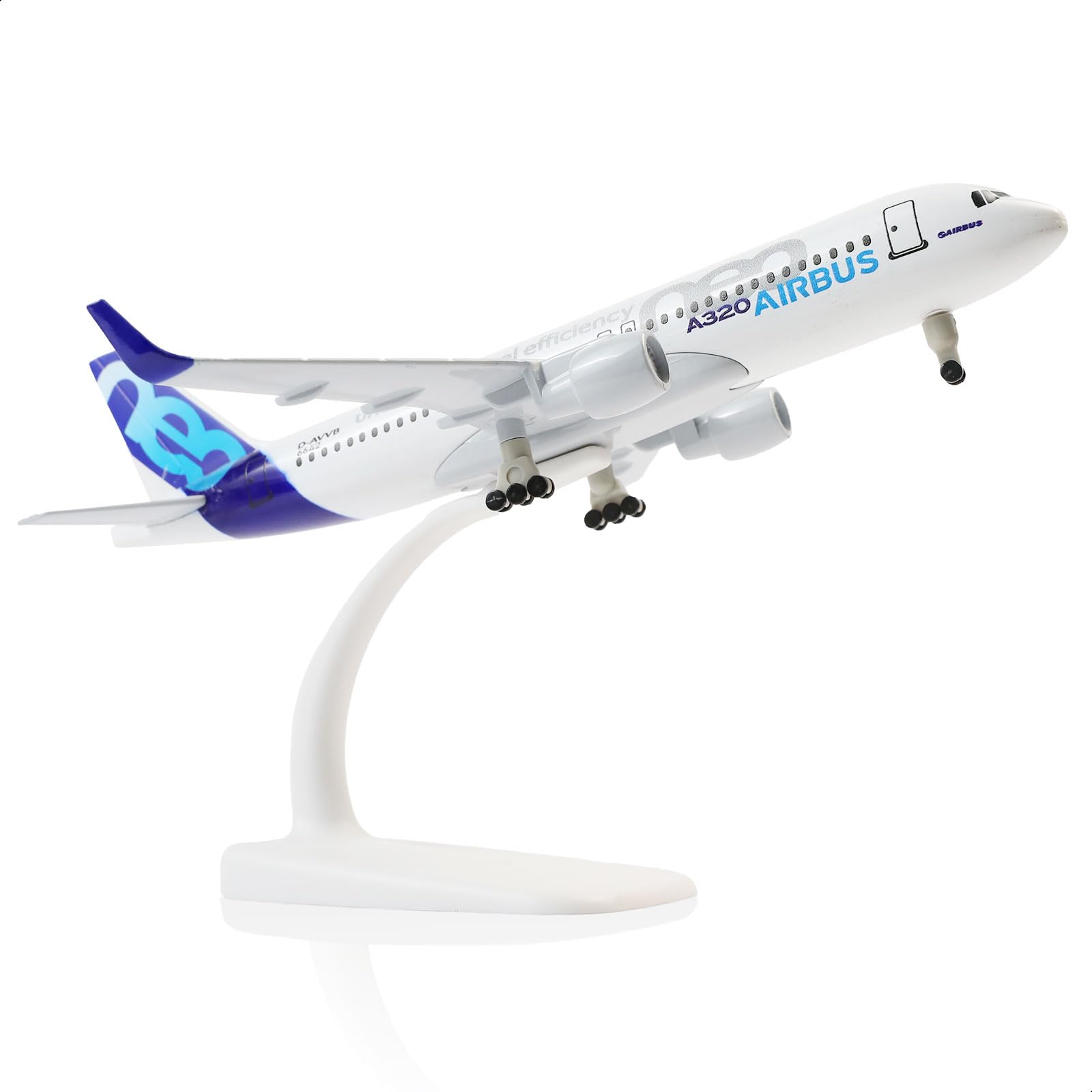 QIYUMOKE 1/300 A320 neo Diecast Metal Airplane Model Kit (7.3 inch