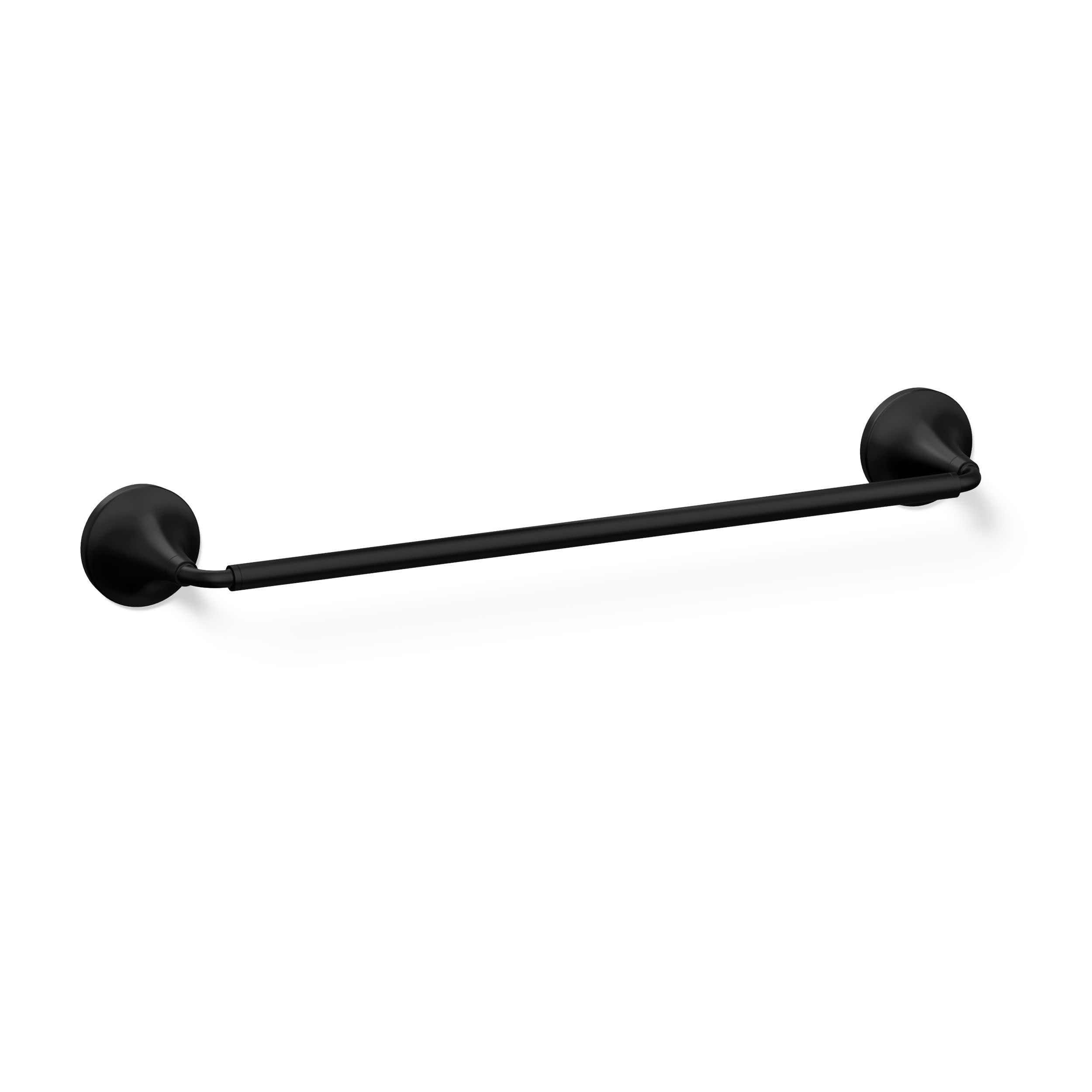 Barre porte-serviettes 45 cm noir mat Kohler Tone support mural drap de bain 27425-BL