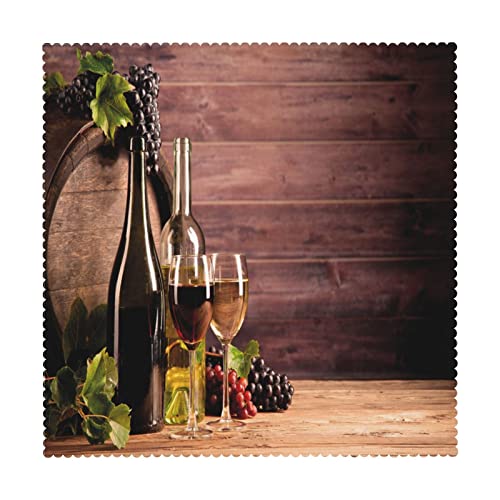 Zucrcffy Wine Pattern Square Tablecloth,52X52 Inch,Stain Wrinkle Resistant Reusable Washable Print Square Tablecloths,For Kitchen Camping Birthday Dining Dinner Outdoor (Pale Brown Brown Green) #TOP1
