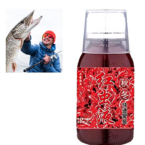 Goniome Red Worm Liquid Bait - 100Ml Fish Scent - Bait Fish Additive, Concentrated Fishing Lures Baits,Safe Effective Fish Bait Attractant Enhancer For Salt Water Water Trout,Cod,Carp (1 Pcs) #TOP10