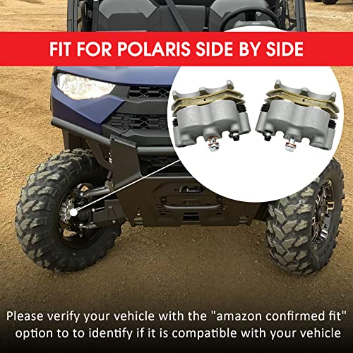 Image of M MATI Rear Left Right Brake Caliper Pads for Polaris Ranger Crew 1000 900 800 700 570-6 800 6x6 Diesel 1912374 1912375 1911427 1911429
