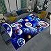 Tapis 3D Star Galaxie Planète Univers Motif Petit Tapis Salon Moderne Chambre Carre Antidérapant Enfant Ado Décoration Tapis,Gamer Tapis de Chaise Bleu Noir Lavable Antidérapant (A,80 x 160 cm)