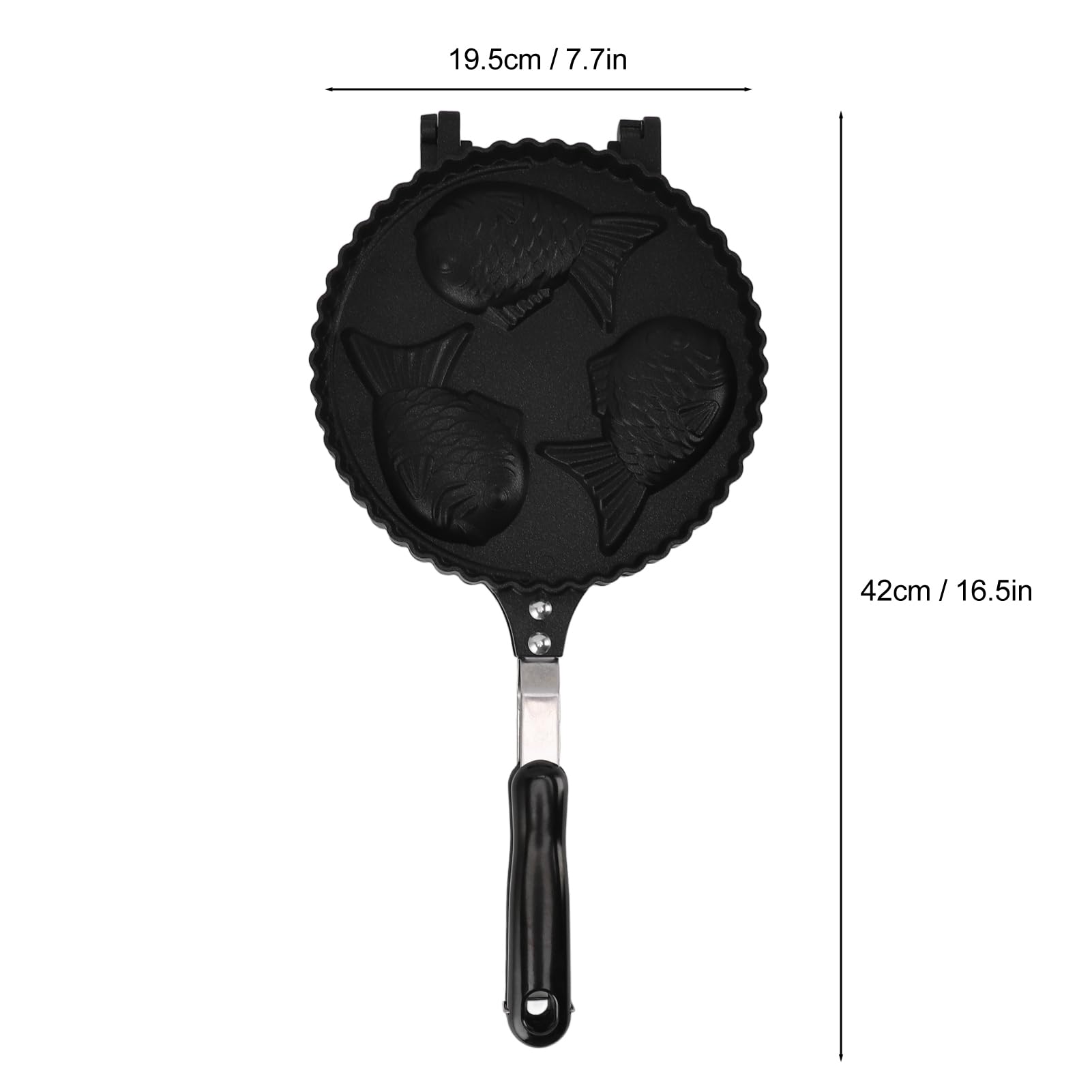NDNCZDHC Fish Waffle Maker Pan, Non stick Fish Shaped Waffle Maker, Heating Double Sided Taiyaki Pan, Takoyaki Maker for Fish Cake