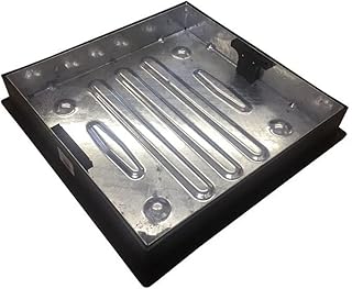 Clark Drain CD450SR 450mm X 450mm X 80mm Deep Recessed Square to Round Manhole Cover (Overall Size Including Frame is 580mm x 580mm x 88mm) Suitable for Driveways 10 Tonne Weight Loading