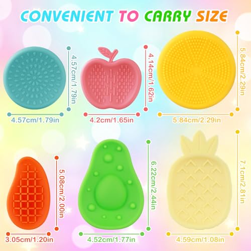 image for hopihy Fidget Toys Sensory Stone for Kids: 6Pcs Fruit Silicone Texture