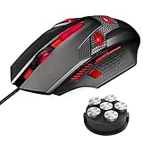 raptor gaming [7000 DPI und 1000 Hz] Verfolgen Sie jede Bewegung mit beispielloser Präzision, Geschwindigkeit und Kontinuität mit dem Avago Sensor mit 8 einstellbaren DPI-Stufen (1000/1500/2000/3000/4000/5000/6000/7000)