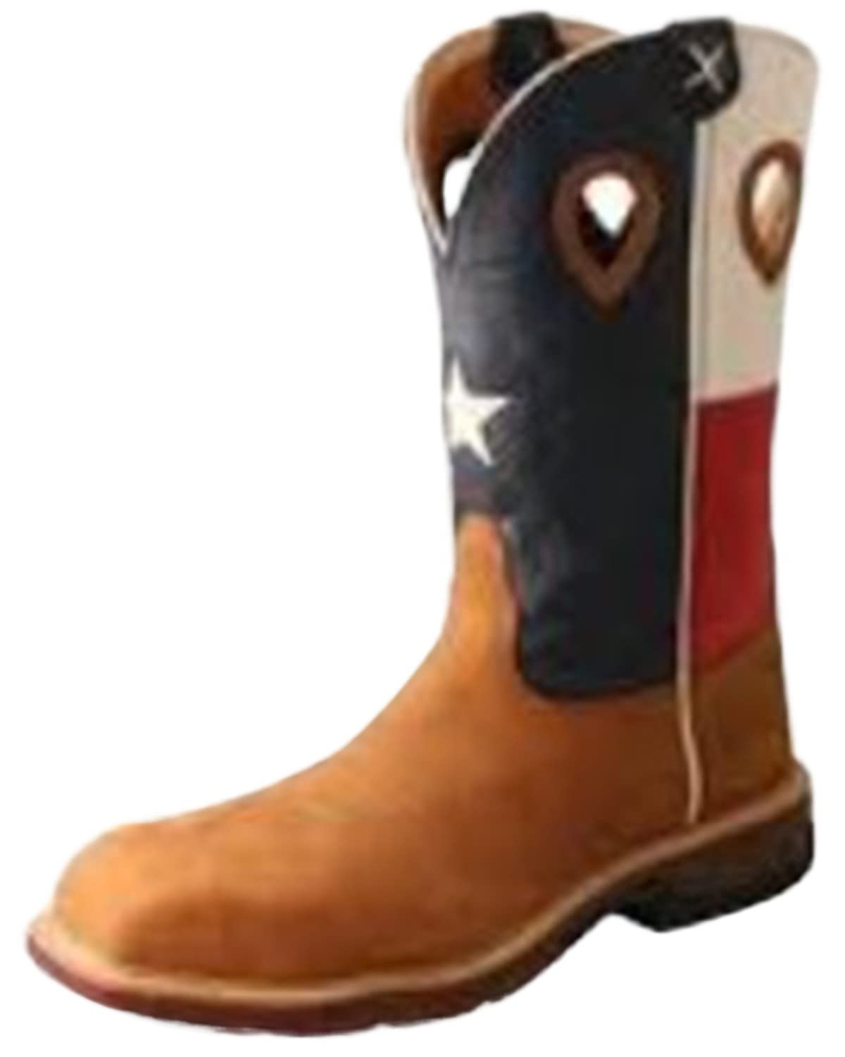 Twisted X Men's Men'S Texas Flag Western Work Boot Nano Composite Toe - MXBN004 11.5 D(M) US