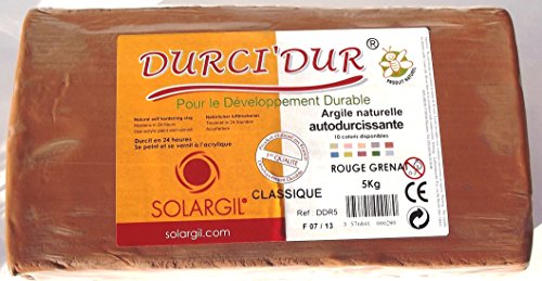 Arteo 38471 Argile Autodurcissante Solari Durci 'Dur Plastique Rouge