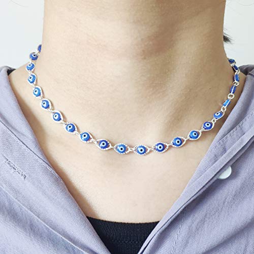 YANCHUN Evil Eye Necklace Turkish Pendant Necklace for Women Men Lucky Protection Gifts Christmas Stocking Stuffers3