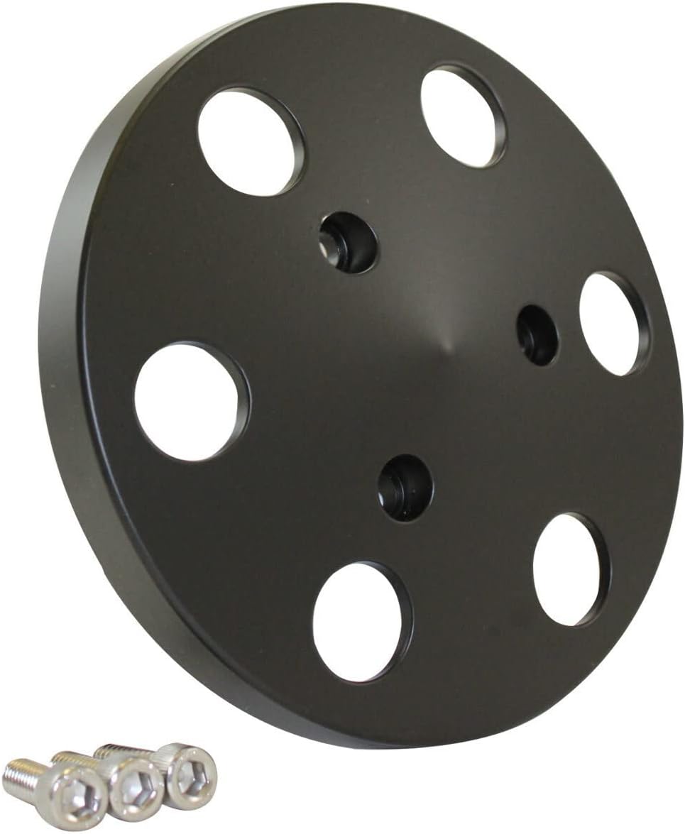 Black Aluminum Sanden 508 Style A/C Air Compressor Clutch Cover Faceplate