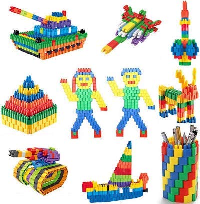 Image of Little Fingers Preschool Bullet Blocks for Kids - Toddler Crafts with Travel Tote - Montessori Toys for Toddlers Occupational Therapy Fine Motor Skills Toys - 84 pcs