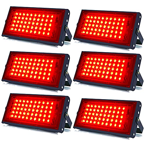 Image of MLD BL2229 30W Led Flood Light AC 230V Waterproof Brick Focus Floodlights for Indoor Outdoor Lights | Red | 30 Watt | Pack of 6