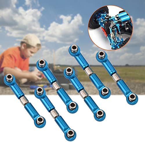 Miniatura 6 de Servo enlace de dirección a control remoto, piezas de actualización de camión a control remoto, juego de varillas de acoplamiento de dirección de