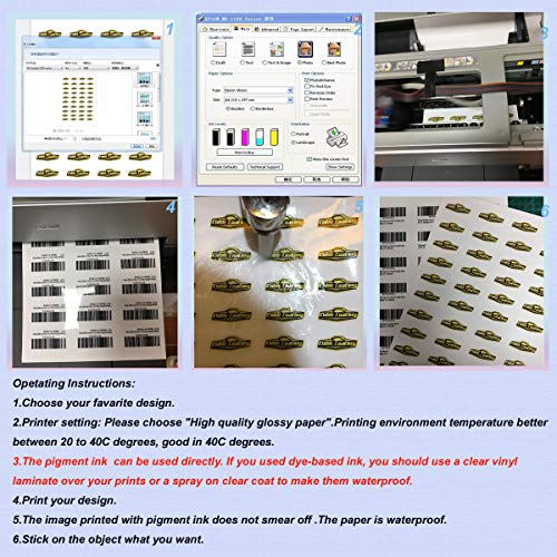 image for Colorful Hydrographics Coating Waterproof Sticker Paper Glossy A4 Size