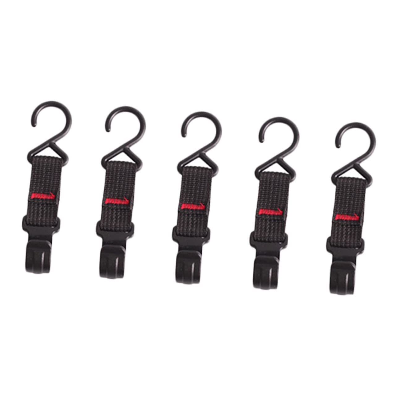 ibasenice Camping Hook Set 5 Pcs S-Shaped Tent Pole Hanger Heavy Duty Nylon Strap for Outdoor Use