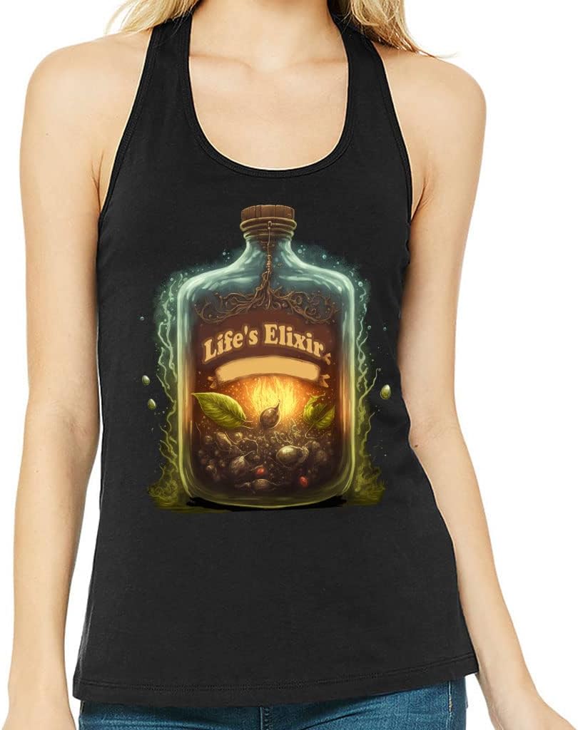 Life's Elixir Women's Racerback Tank - Bright Tank Top - Beautiful Workout Tank