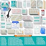General Medi 420 Pieces Professional First Aid Kit - HardCase First Aid Box - Contains Premium Medical Supplies for Travel, Home, Office, Vehicle, Camping, Workplace & Outdoor