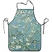 GWrix Mujeres Hombres Delantales de Cocina Van Gogh Almond Blossom Art Overlock Delantal de Cuerda Duradero Lavable para cocinar a la Parrilla Trabajar Asar a la Parrilla Hornear Elaboración