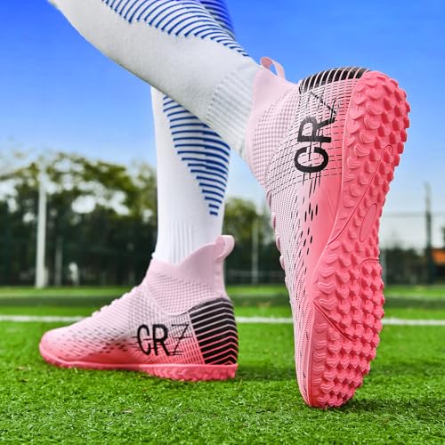 Image of Soccer Cleats for Mens Womens Indoor Turf Soccer Shoes Youth AG TF Training Football Boots Unisex