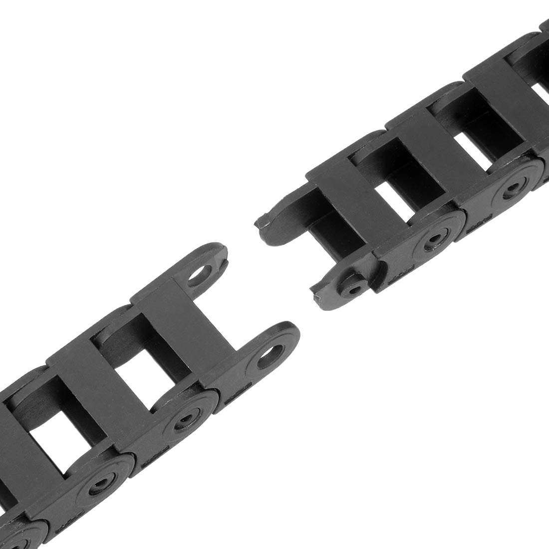 sourcing map Chaîne porte-câbles glisser connecteur type fermé fin R18 10x15mm 1,5M