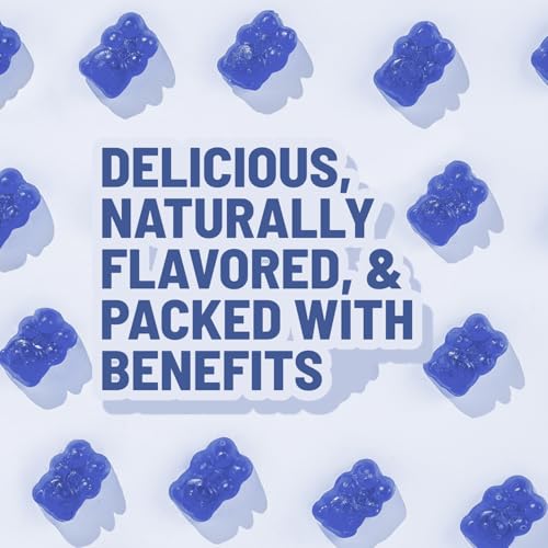 Image of EHP Labs OxyShred Gummies - Pre Workout Gummies & Energy Chews with 100mg Caffeine, L-Carnitine for Thermo & Metabolic Support, All Natural Energy Boost - Blue Raspberry - 60 Servings