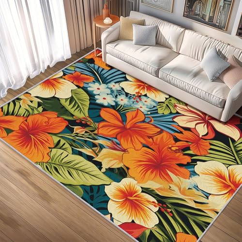 Tapete Decorativo NejTrenzy 2x3 Pies Polyester Naranja miniatura 2
