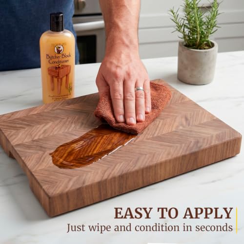 Image of Howard Products Butcher Block Conditioner and Food Grade Mineral Oil for Wood Cutting Boards, 12 Fl Oz - Enhanced Wood Care