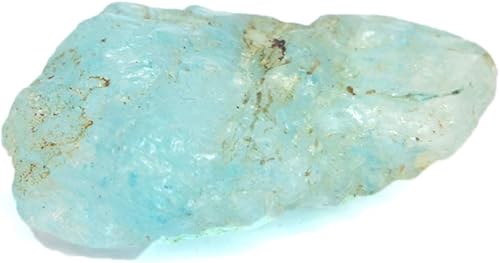GEMHUB Trozos de aguamarina azul cielo crudo raro, 14.50 quilates, sin cortar, aguamarina en bruto natural, cristal curativo, Gema, Brasil -