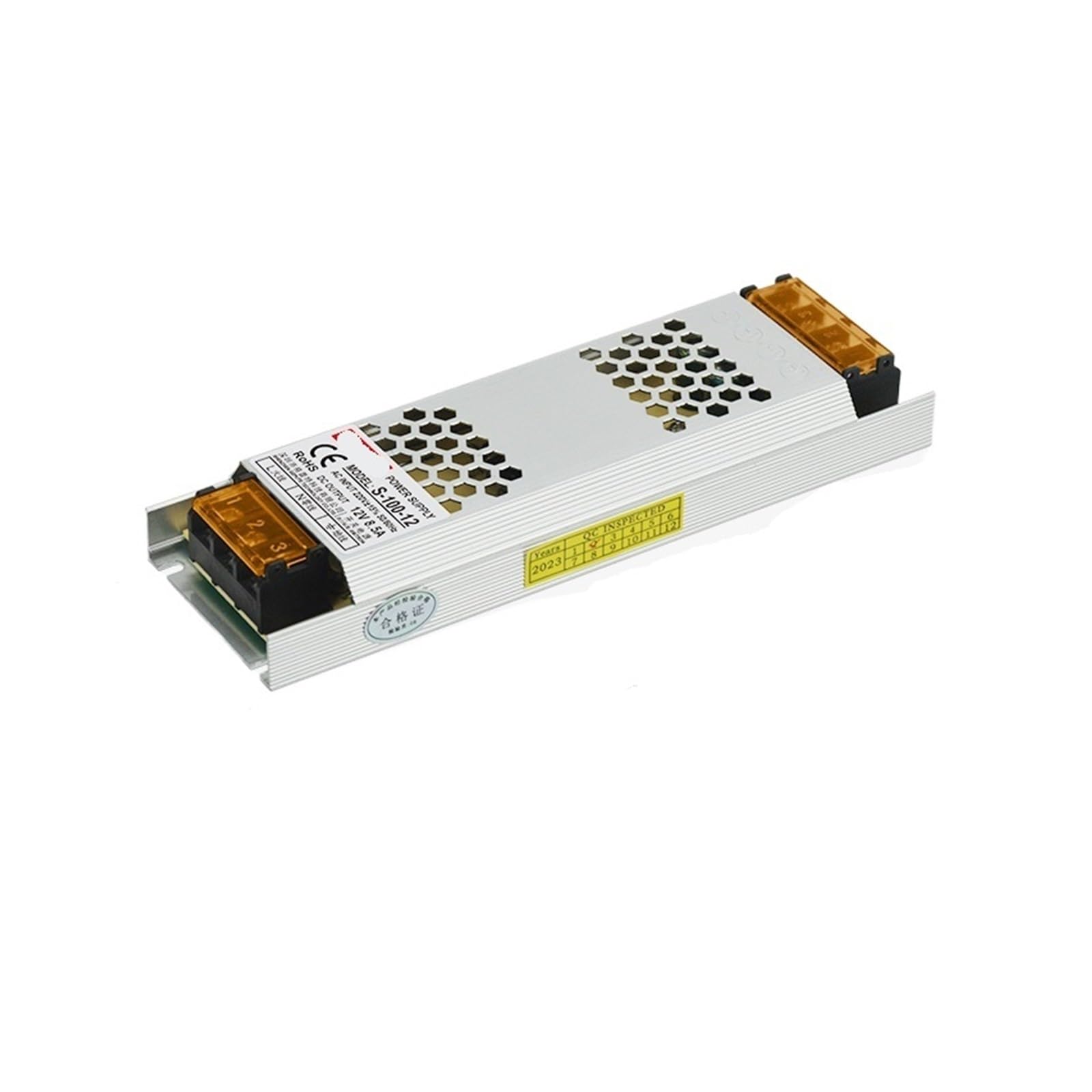 Transformateur LED 12V ultra-mince en aluminium brossé