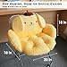 Juju Yellow Kawaii Cushion - Kawaii Room Decor - Seat Cushions for Office Chairs - Office Chair Cushions - Car Seat Cushion - Gaming Room Decor - Gaming Desk Accessories Floor Pillow (Yellow)