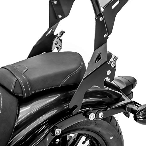 Worldmotop Motorcycle Sissy Bar Backrest Rear Luggage Rack Passenger Seat For Yamaha Bolt XV950 XVS950 2013 2014 2015 2016 2017, Detachable Backrest (with Luggage Rack, XV950