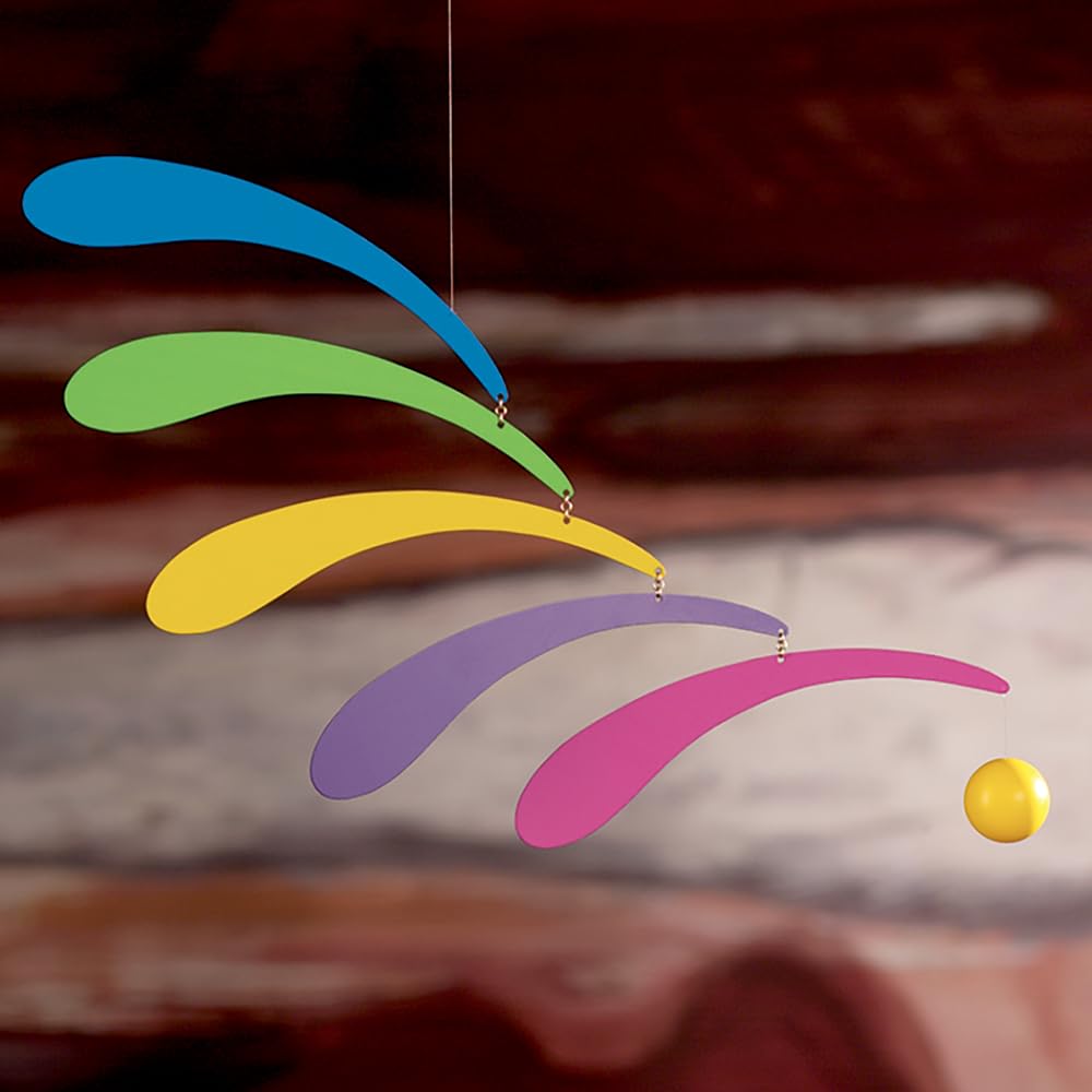 Flensted Mobiles - Flowing Rhythm, Regenbogen - Mobile - Windspiel - 30x45cm