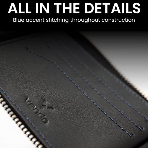 Vendo Leather Zip Wallet For Men & Women I Coin Pouch & Multi Card Holder Mens Zipper Wallet I Bifold Black Slim Leather Mens Wallets, Card Cases & Money Organizers I Designer Men's Wallet #TOP4
