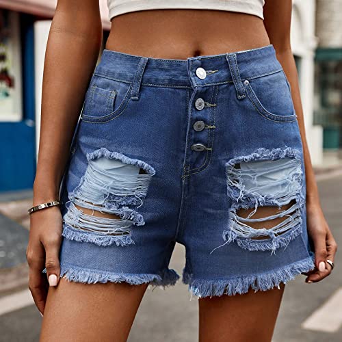 Women's Juniors Fashion Jean Shorts High Waisted Stretchy Denim Shorts Casual Summer Hot Shorts Dressy Casual #TOP1