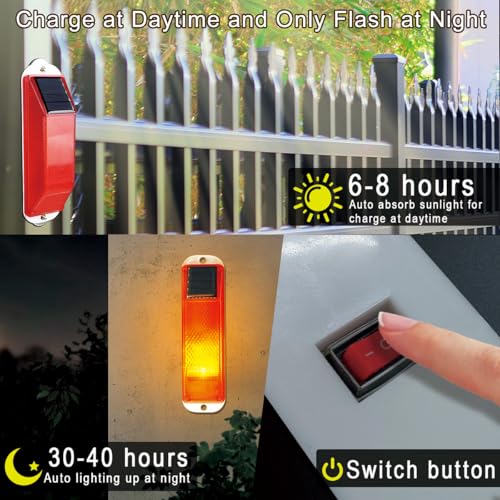 Feu stroboscopique solaire étanche pour sécuriser une zone de danger