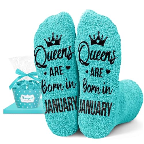 Image of HAPPYPOP Women Queen Birth Month Socks - Month Birthday Gifts, Socks for Her Female in Green