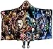 FANIER Weich Mit Kapuze Decken, Horror-Filmfiguren Decke aus Dickem Plüsch Decke mit Kapuze Halloween Kap mit Kapuze für Erwachsene/Kinder (200x150cm)(Type B)