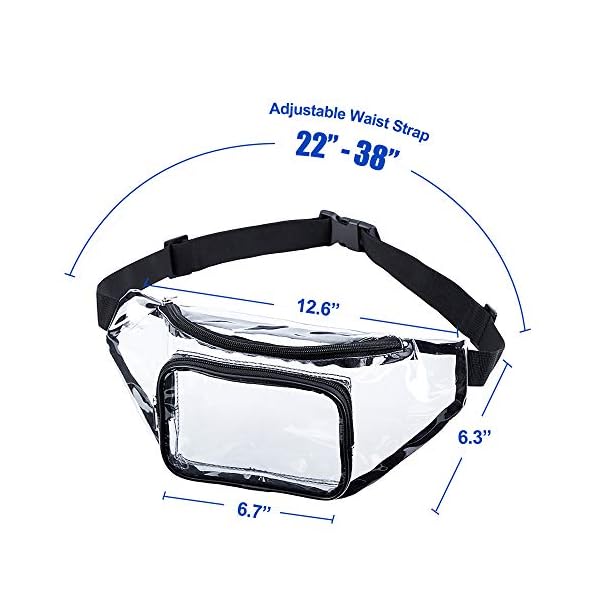 Clear Fanny Pack,Stadium Approved Waist Pack for Festival, Games,Travel