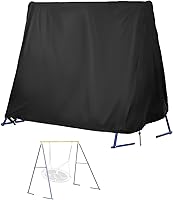 Vista 11 de Kasla Funda para columpio al aire libre, impermeable y resistente, cubierta para patio, juego de columpios con marco A, hamaca y soporte de columpio