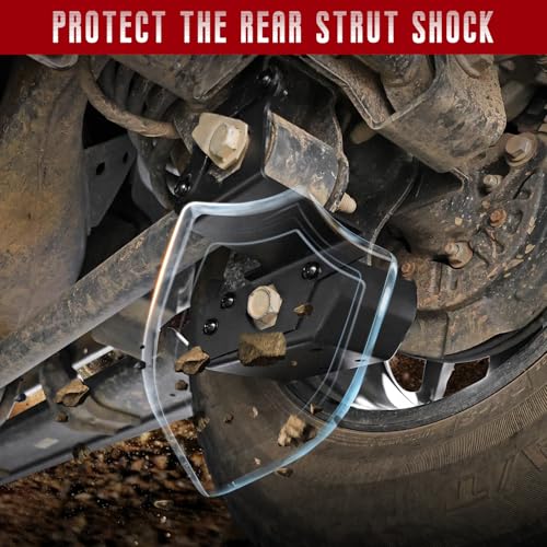 Image of Rear Shock Skid Plate,Back Lower Rock Armor Rear Shock Trailing Arm Skid Plates Guards fit for Ford Bronco 2Doors 4Doors 2020-2024,2PCS