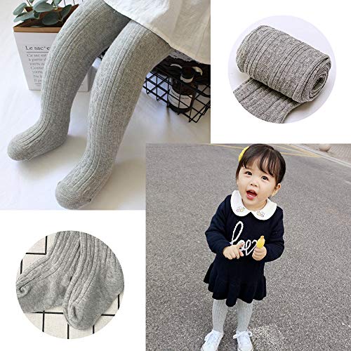 Image of Baby Toddler Girls Tights Seamless Cable Knit Cotton Leggings Pants Stockings for Infant Baby Girl