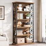 Tribesigns 6-Tier Tall Bookshelf, 71" Industrial Bookcase with Metal Frame, Freestanding Open Storage Shelves for Home Office, Living Room, Bedroom