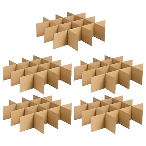 Cabilock 30-teiliges Glastrennwand-set Für Umzugskartons, Trennwände Aus Karton Zum Verpacken, Kleines Gitterdesign, Ideal Für Weingläser, Teller Und Zerbrechliche Gegenstände, Einfach Zu