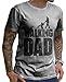 Produktbild Stylotex Lustiges Herren Männer T-Shirt Basic | The Walking Dad | Geschenk für werdende Papas, Größe:S, Farbe:Heather