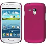 PhoneNatic Case kompatibel mit Samsung Galaxy S3 Mini - Hülle pink gummiert Hard-case Cover