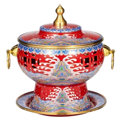 Olla china de cobre para hot pot pequeña con alcohol miniatura 1
