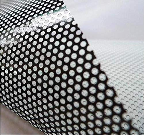 AKSHAT One Way Vision Print Media Vinyl Window Film Perforated Mesh Film Self Adhesive (90 X 300 cm)