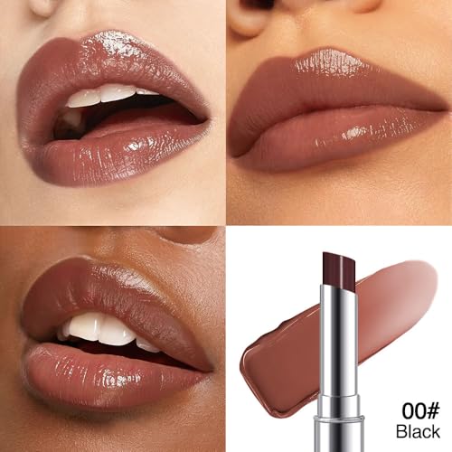 Image of Deep Plum Brown Honey Tinted Lip Balm, Sheer Lipstick & Lip Gloss | Hydrating Lip Oil Formula • Lightweight Feel • Natural Glossy Shine • Vegan & Cruelty-Free